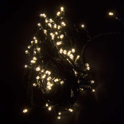 300 LED Fairy Lights Warm White - Green Wire