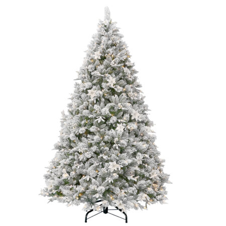 229cm Frosted LED Pre-Lit Christmas Tree