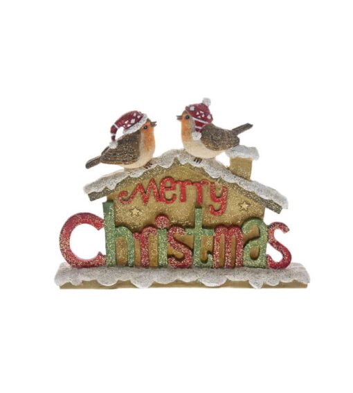 Merry Christmas Bird Sign