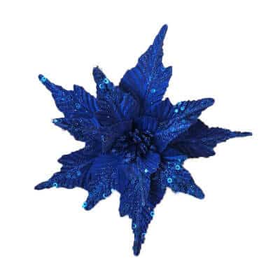 28cm Poinsettia Dark Blue