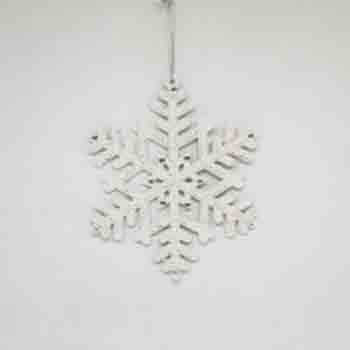 6.5" White Snowflake