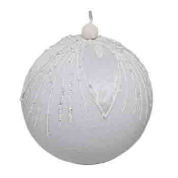 130mm White Bauble