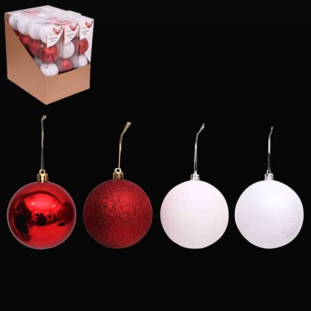 Red and White Baubles
