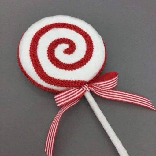 Red & White Swirl Lollypop Small