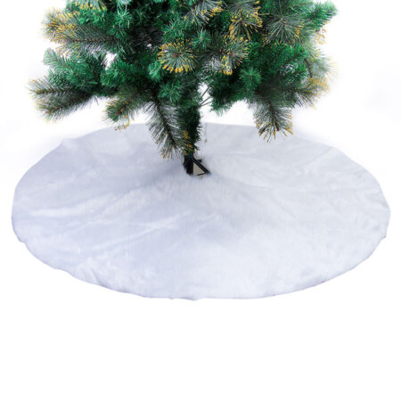 Luxury White Faux Fur Tree Skirt