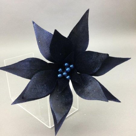 Blue Velour Flower