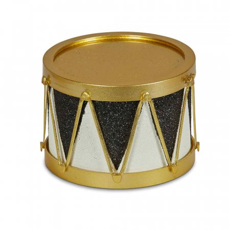 13cmW Black, White & Gold Drum