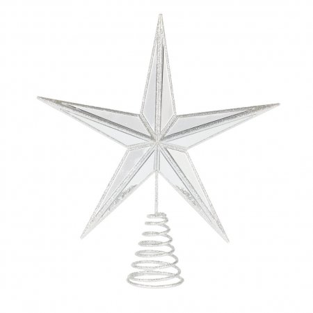Mirrored Tree Topper Silver