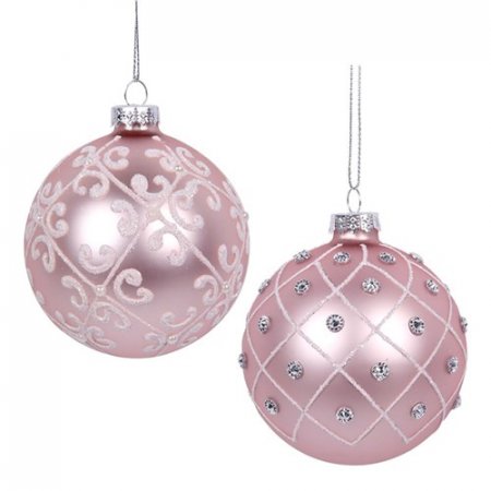 Blush Pink Glass Baubles