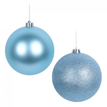 Blue Glitter Bauble or Matte