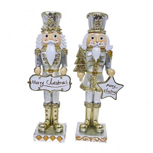 Nutcrackers Holding Signs