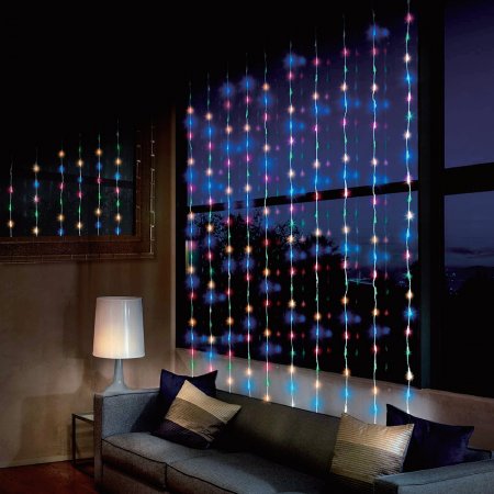 LED Waterfall Curtain 4x2m Multi