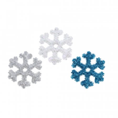 Tinsel Snowflake Plaque 32cm