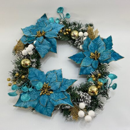 Wreath Light Blue/White