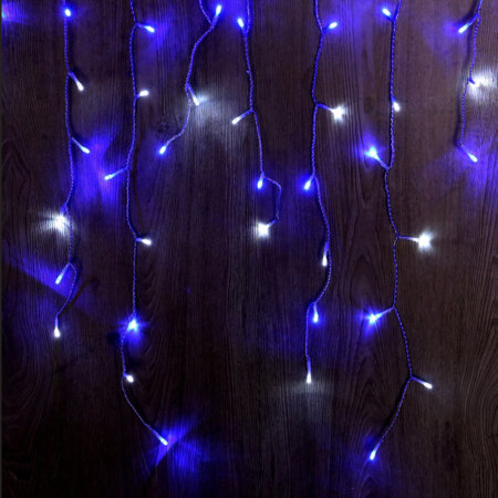 500 LED Icicle Light - Blue & White