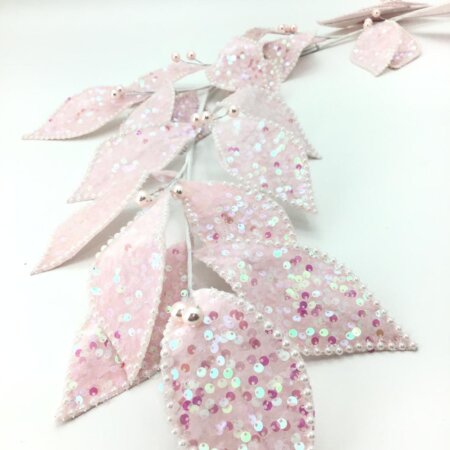 Irid Pink Leaf Garland