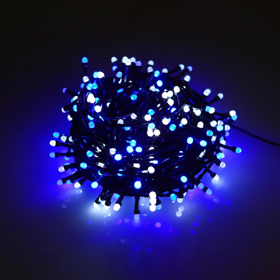 Blue led outdoor on sale string lights