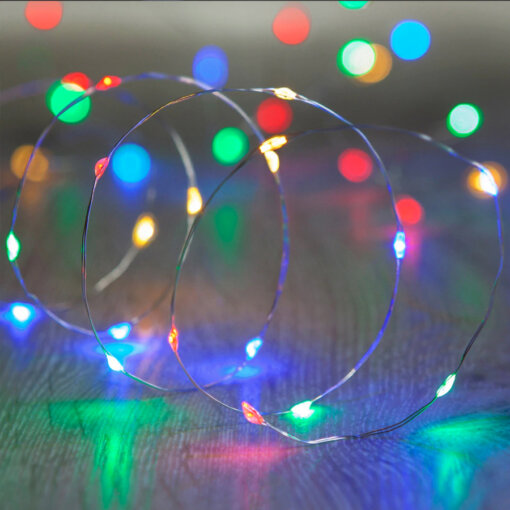 40 Micro LED String Lights with Timer - Multi