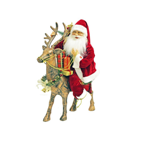 80cm Santa on Reindeer
