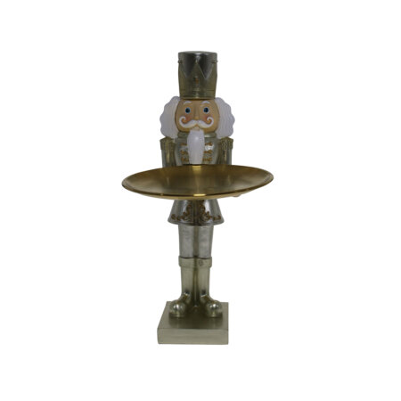 35cm Gold Nutcracker with Plate