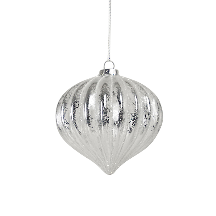 GLASS ONION RIBBED SILVER – Rudolph's Christmas