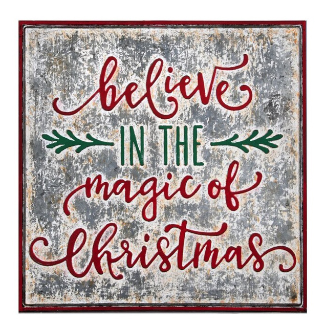 Metal Antique Believe in Magic Sign – Rudolph's Christmas