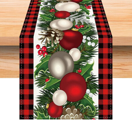 Christmas Bauble Table Runner