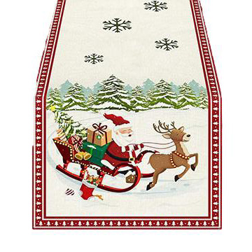 Santa in Sleigh Table Runner