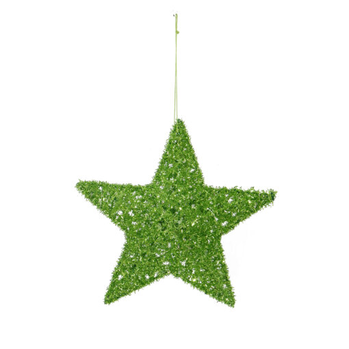 Hanging Tinsel Star 20cm