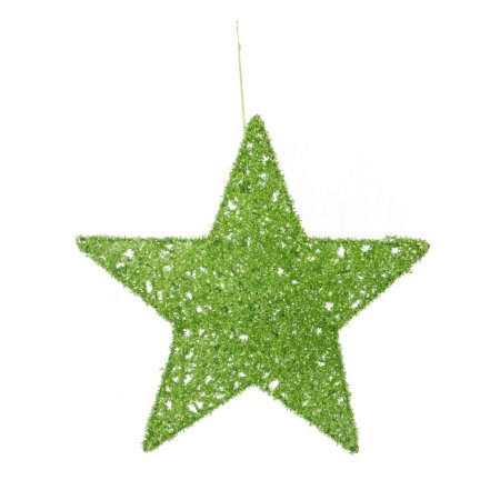 Hanging Tinsel Star 20cm